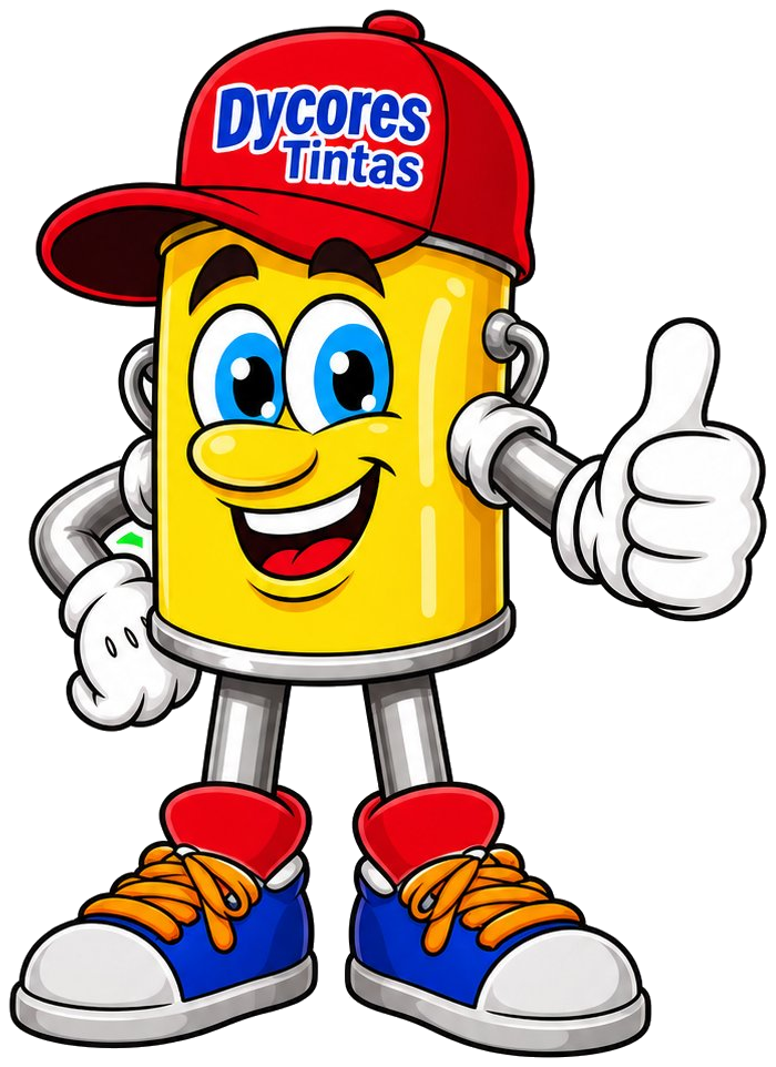 Mascote Dycores Tintas fazendo joia